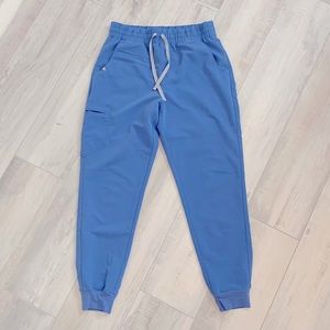 Figs High Waisted Zamora Joggers - Ceil Blue, Medium- EUC